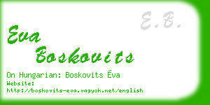 eva boskovits business card